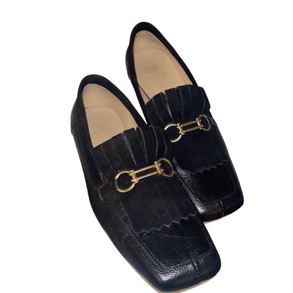 Stivali Womens Loafers  Size 9.5 Black New York Divinity Leather Casual - Picture 8 of 15